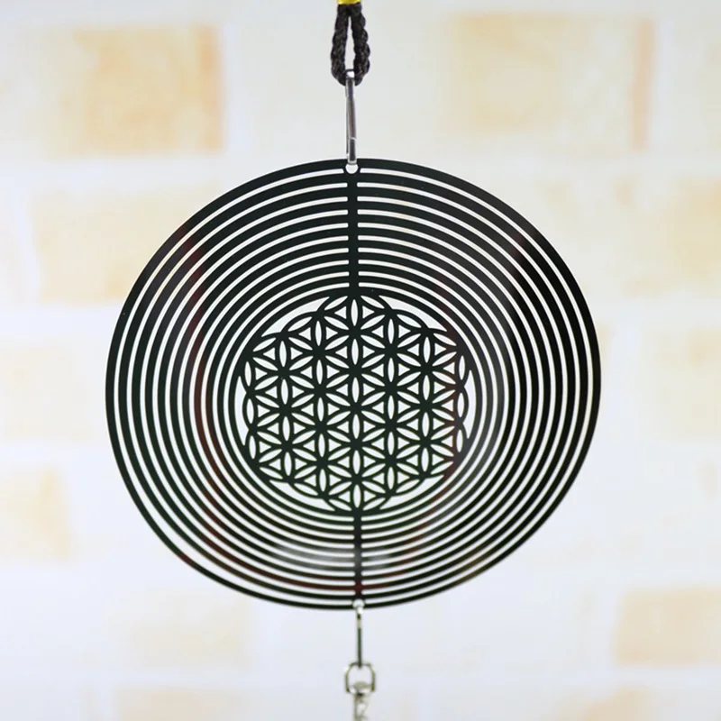 3D металлический подвесной Спиннер ветряной сигнал со спиральным хвостовиком в