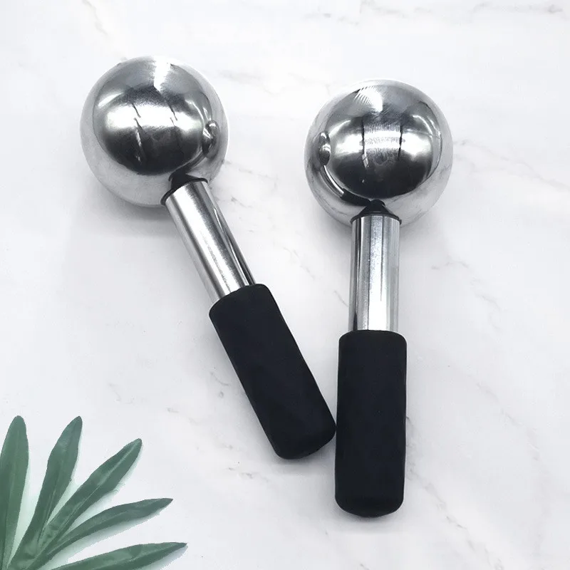 

Facial Massage Roller Ice Globes Eco-friendly Reusable Massage Jade Roller Cold Therapy Ice Stainless Steel Ball