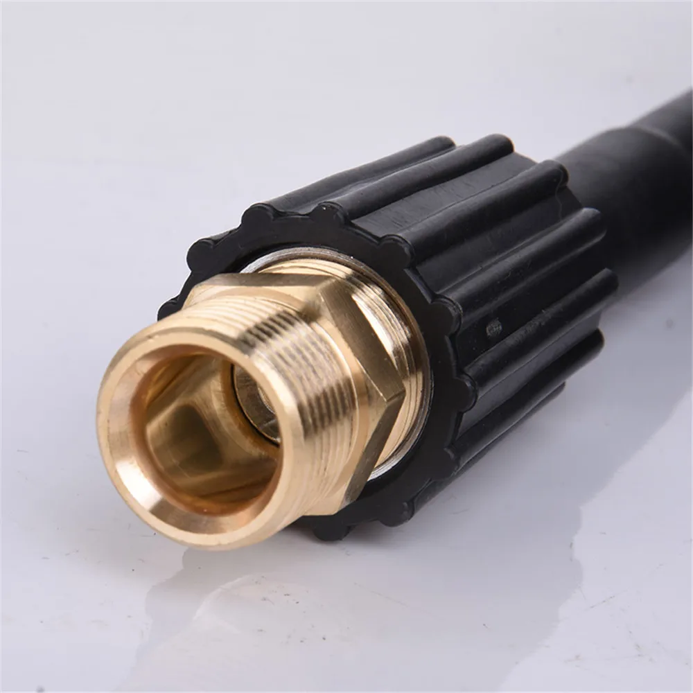 LaLeyenda 5M/7M/10M/15M M22 Male 14mm/15mm diameter Pressure Hose + 5pcs G1/4&quot Quick Release Spray Nozzles Car Washer Pipe Gun |