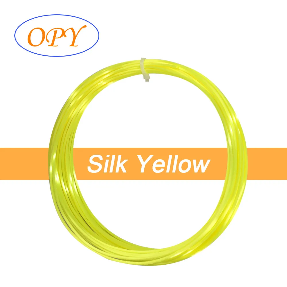 Silk Yellow 10m 3D печатная ручка материал Блестящий деревянный мрамор шелк золотая нить 10 м 1,75 мм Rohs Fdm впечатляющая масса термопластичная жесткая нить - Цвет: Silk Yellow 10m