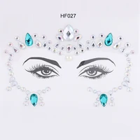 3dtemporary face rhinestone glitter tattoo stickers face jewels gems festival party makeup body jewels flash beauty makeup tools