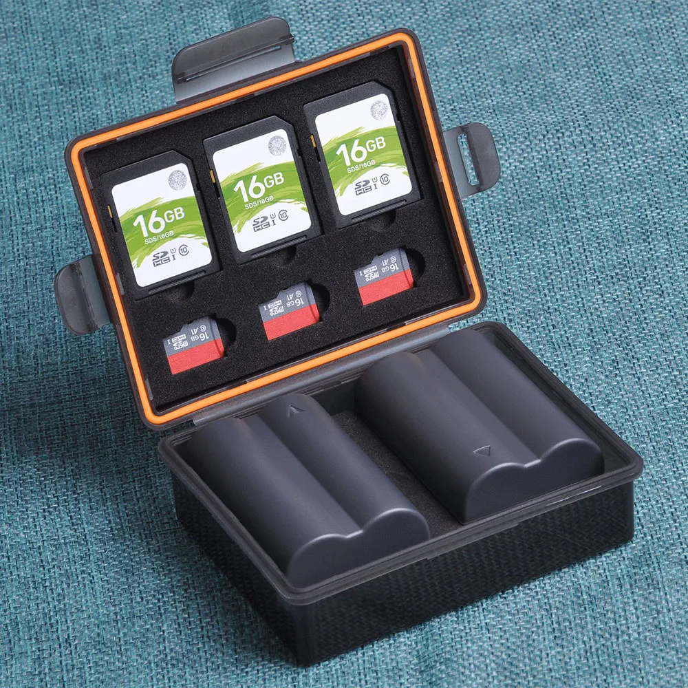 

Batmax Camera Waterproof Battery Box SD CF Memory card case For Canon LP-E6 BP-511 Sony NP-FZ100 NP-FM500H Nikon EN-EL15 EN-EL3E