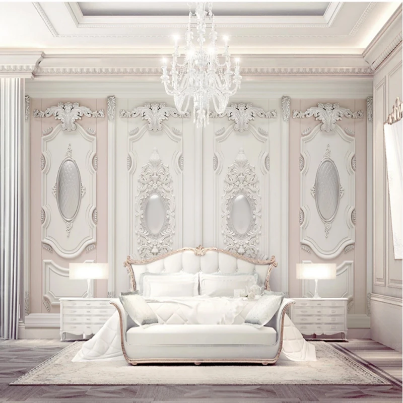 

Wallpaper For Living Room Beautiful 3d Gypsum Carved Jane European Tv Background Embossed Wall Mural