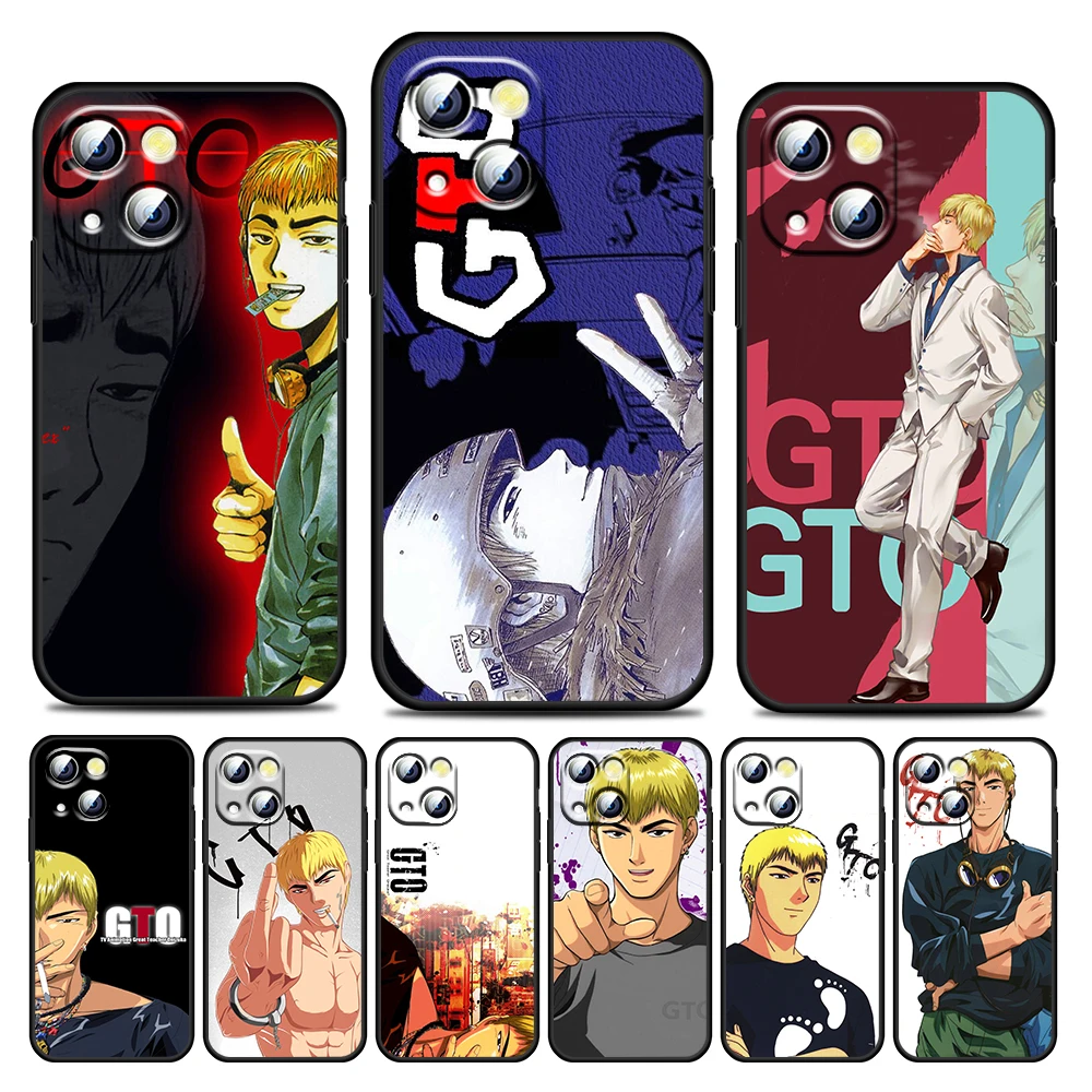 

GTO Great Teacher Onizuka For Apple iPhone 13 12 11 Pro Max Mini XS Max X XR 6 7 8 Plus 5S SE2020 Soft Black Phone Case