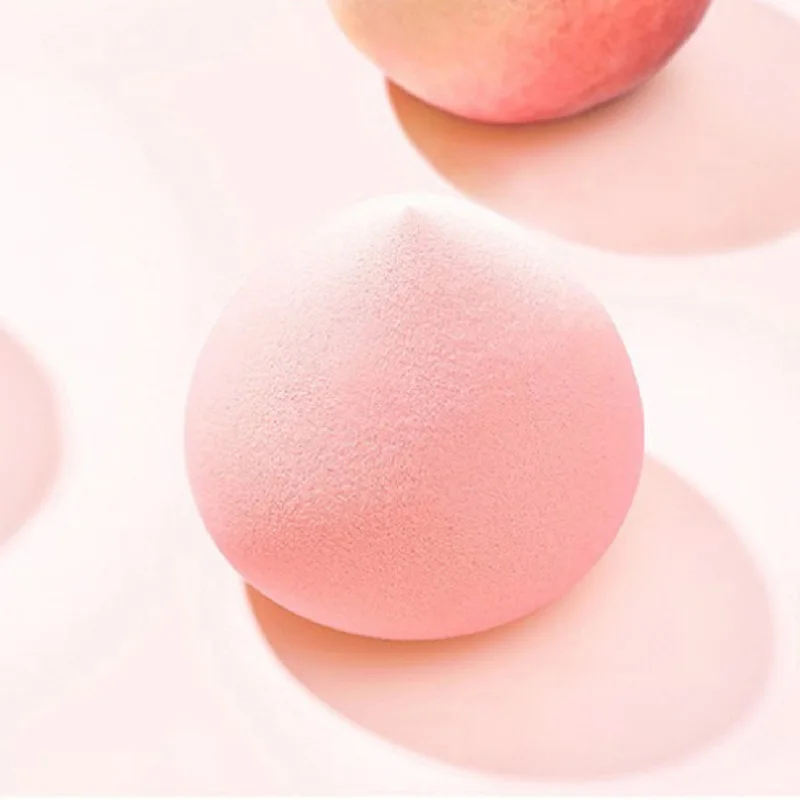 

4 Colors Peach Shape Sponge Makeup Puff Dry and Wet Puff Face Foundation Powder Cream Sponges Cosmetic