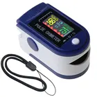 Пульсоксиметр на кончик пальца с ремешком, светодиодный цифровой прибор для измерения пульса и уровня кислорода в крови, SPO2, четыре цвета