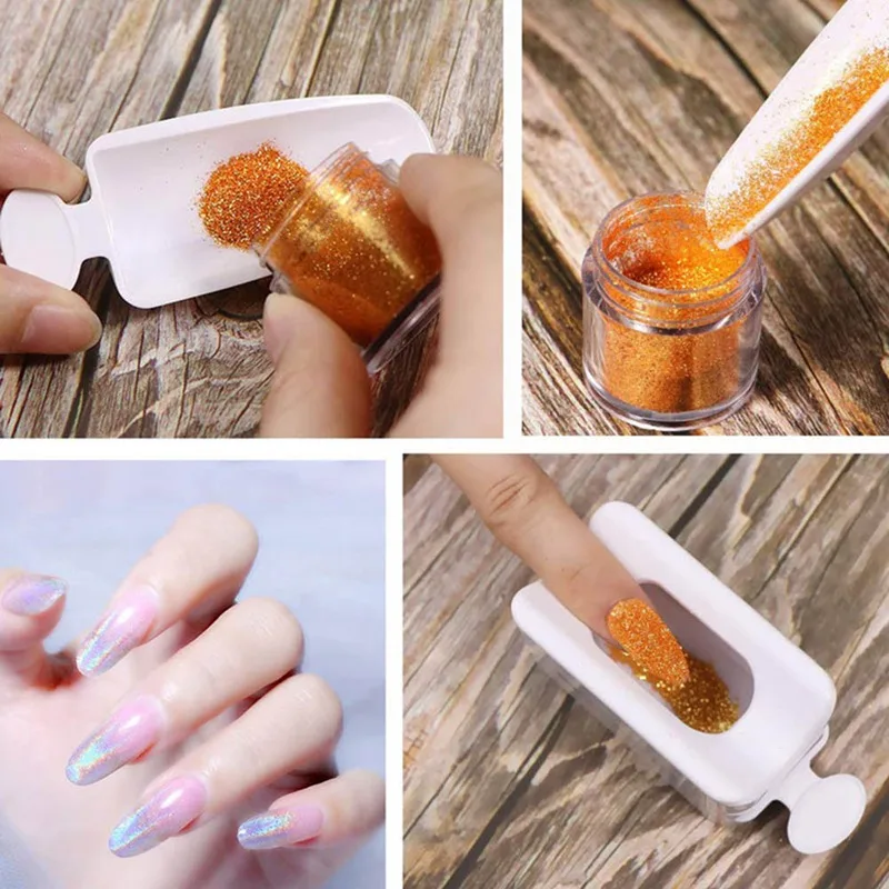 

Portable Dipping Powder Recycling Tray Nail Glitter Storage Box Manicure Glitter Powder Container Manicure Nail Tool