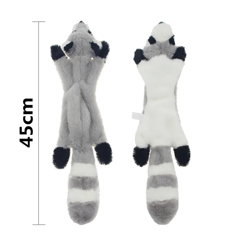 

Simulation Animal Skin Toys 45cm For Pet Sounding Plush Toys Raccoon Squirrel Voice Household Shell Dog Leather Products Pet