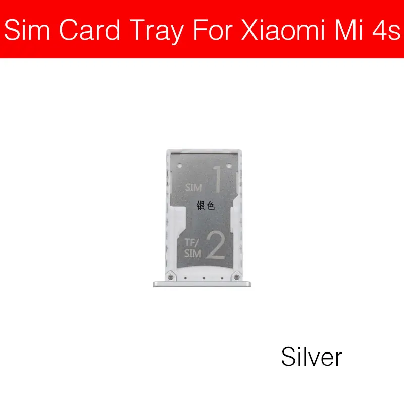 

Memory & SIM Card Tray Holder For Xiaomi Mi 4s Sim Card Reader Slot Socket Adapter Repair Cell Phone Replacement Parts