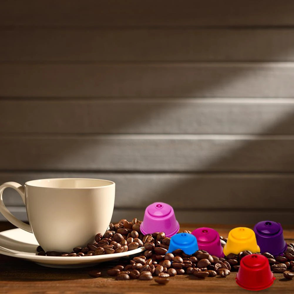 7 шт./компл. многоразовые combinacapsule пустой Кофе капсула Nescafe цветной фильтр