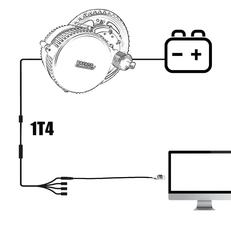 EBike USB кабель для программирования Bafang BBS02 BBSHD Программирование Настройка