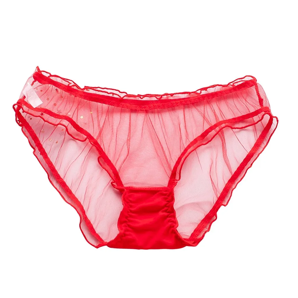Прозрачные женские сексуальные трусики кружевные стринги ультра-тонкие