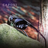 caponi sports sunglasses men polaroid uv protect photochromic aluminium sun glasses car driving fishing shades for men bs8550
