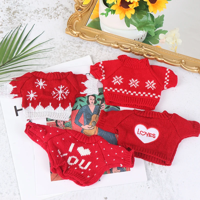

1PC Red Doll Clothes Sweater For 30cm Duck Toy Mating Plush Toys Clothes Clothes Accessories