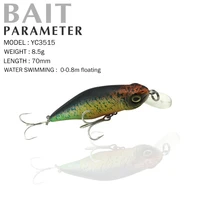 fishing lures 70mm8 5g 0 0 8m floating quality professional minnow hard bait 3d eyes crankbait brightly colored bait