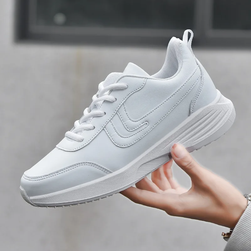 

Low Top Womens Tennis Keep Warm Faux Fur Ladies Sneakers Leather Women's Sports Shoes Lightweight Lace Up Woman Sport Shoes