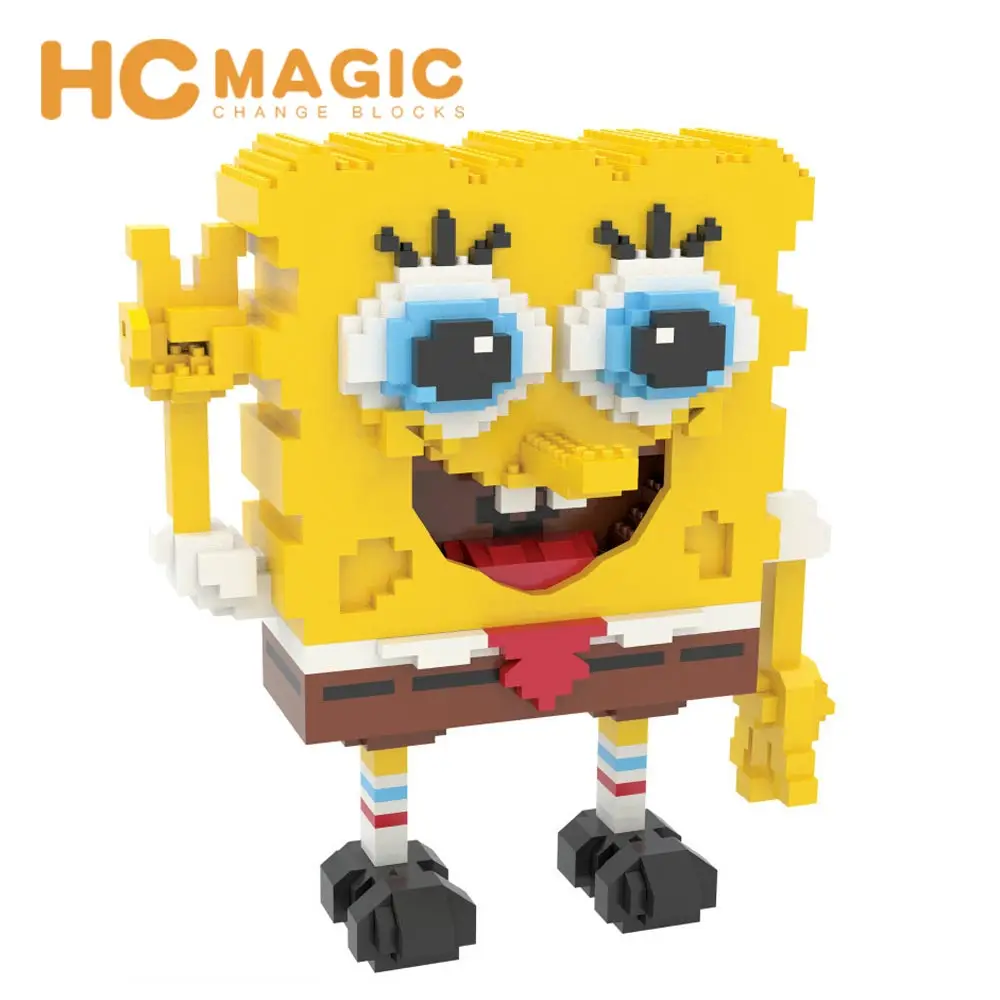 Милая мультяшная аниме 3d модель HC Animal набор строительных блоков желтые фигурки