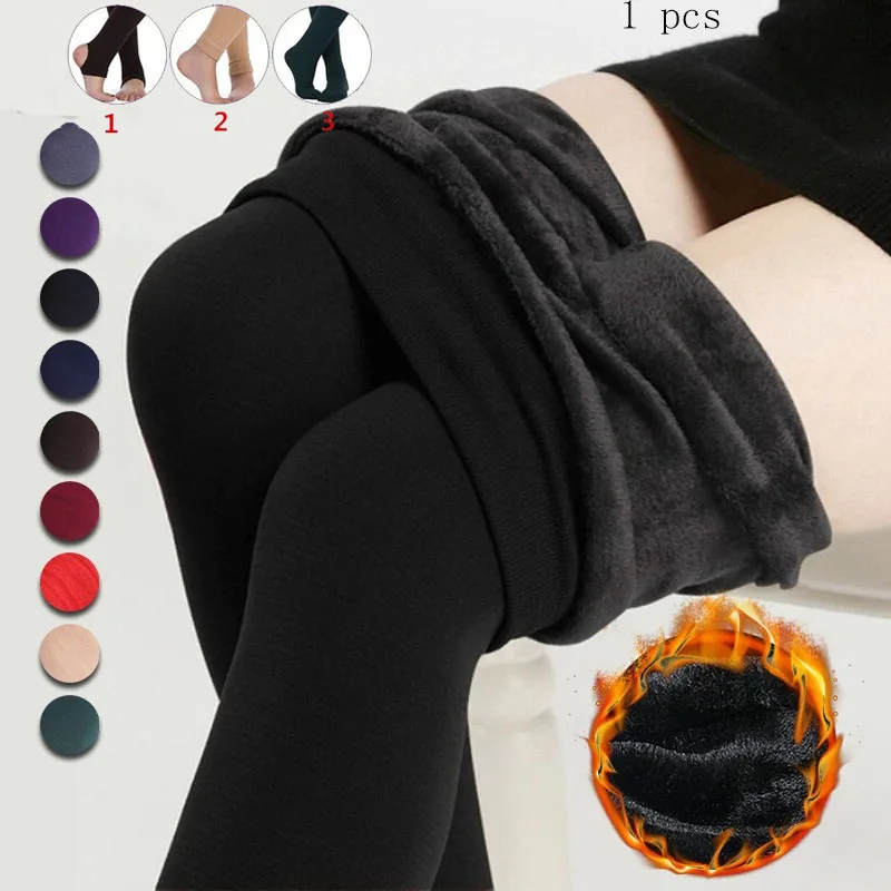 

Women's Leggings Plus Velvet Ankle-Length Keep Warm Solid Pants Warm Winter High Waist Large Size Women Leggings Casual Legging