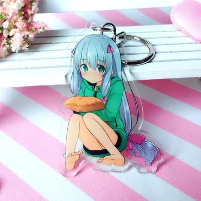 Аниме &quotEromanga-Sensei&quot Sagiri Izumi с подвесками в виде милых акриловых цветов фигурка