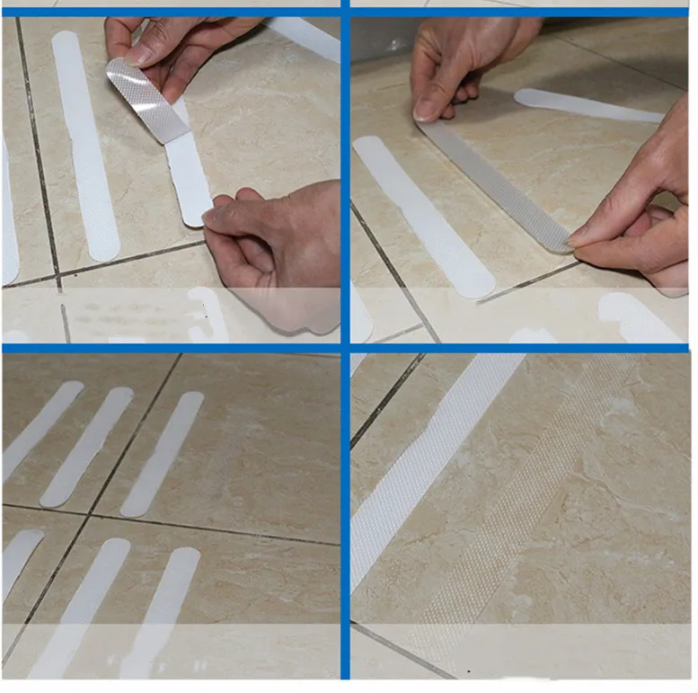 Противоскользящие полоски наклейки для душа безопасности ванны прозрачные