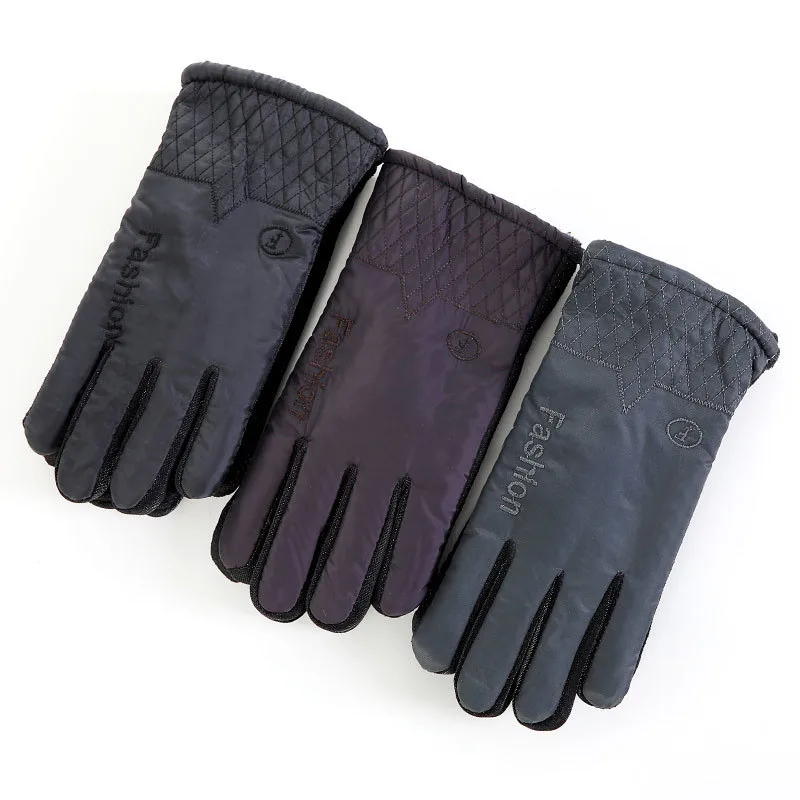 Зимние хлопковые перчатки мужские теплые с защитой от холода мотоциклетные