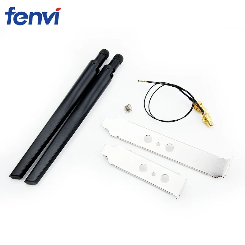 2x8Dbi Dual Band M.2 IPEX MHF4 U.fl 20 см 30 кабель для RP SMA Pigtail антенна Wi Fi комплект Intel AX210 AX200 9260 9560