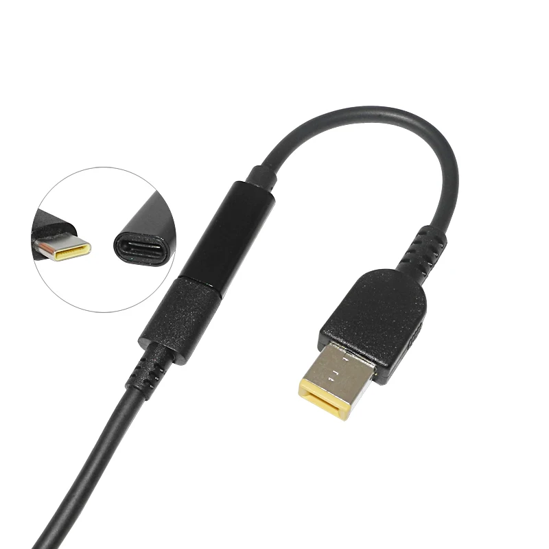 Переходник с USB Type-C Мама на квадратный разъем конвертер кабель питания для