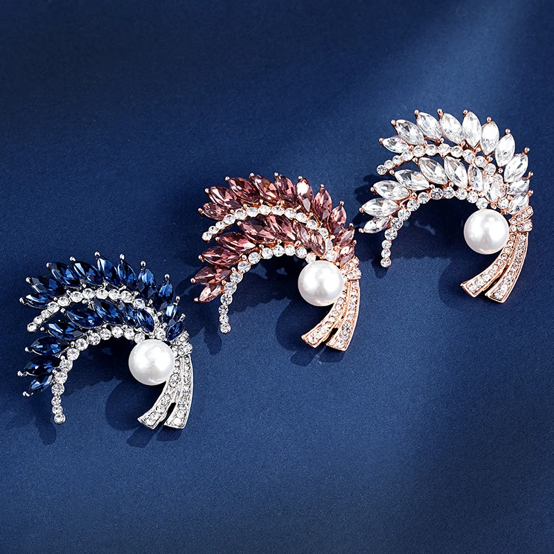 Новая модная жемчужная брошь броши из сплава пшеницы для ушей женская элегантная