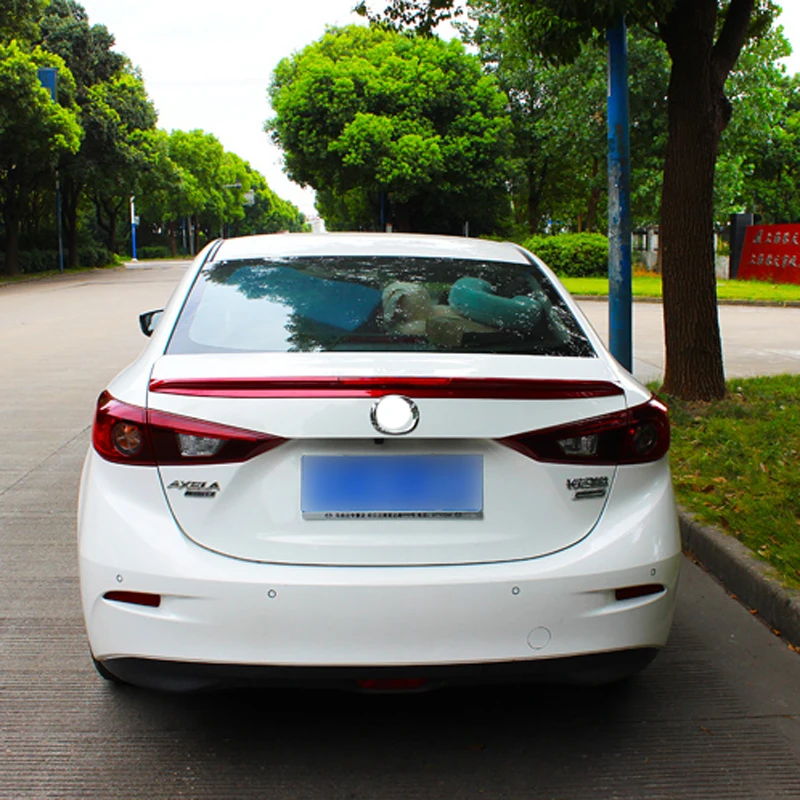 Для Mazda 3 Axela 2014 2015 2016 украшение автомобиля Неокрашенный задний спойлер Высокое