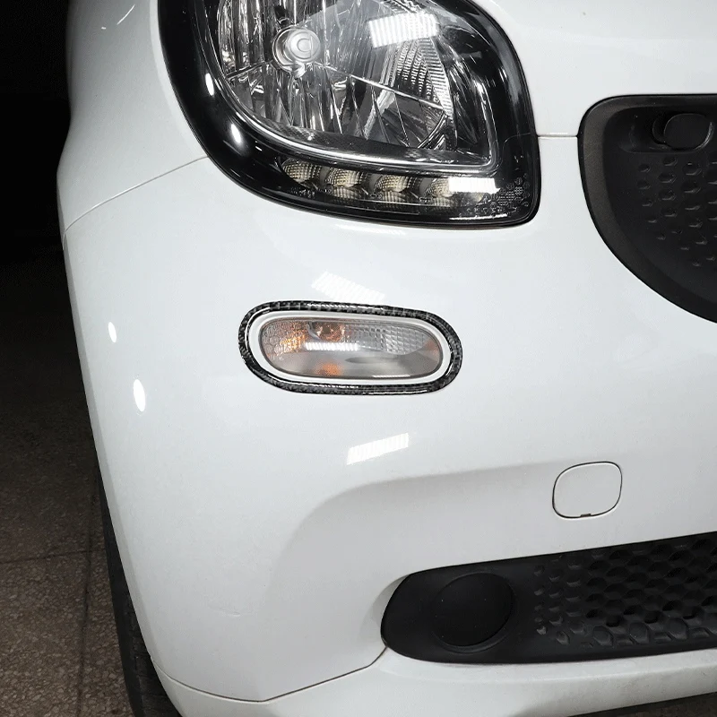 

Передняя противотуманная фара из углеродного волокна для Benz Smart 453 Fortwo 2016-2021, отделка для фонаря, ободок, декоративная рамка