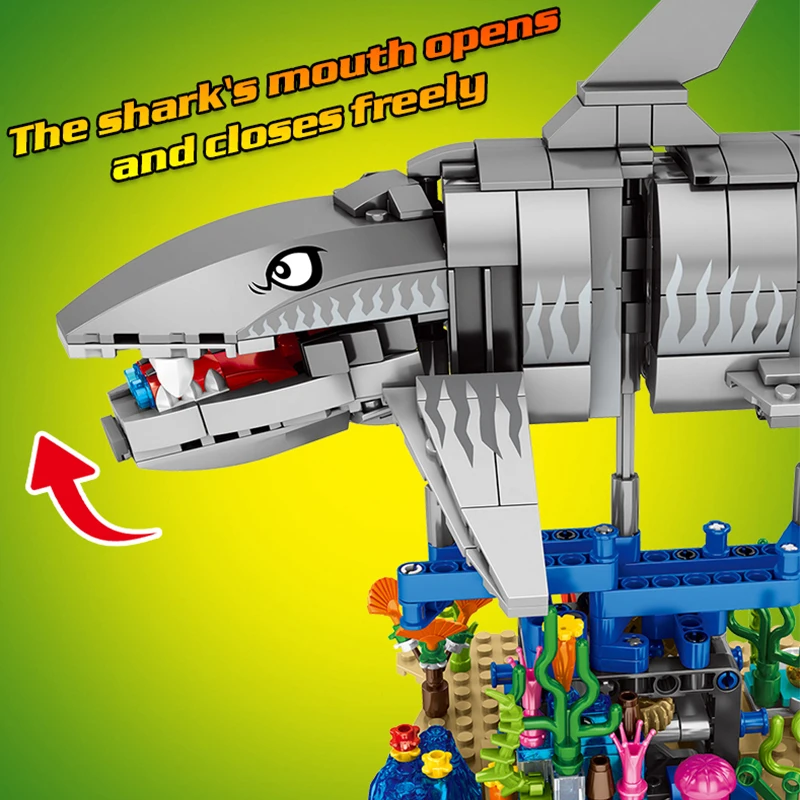 Высокотехнологичные строительные блоки серии Подводный мир набор строительных
