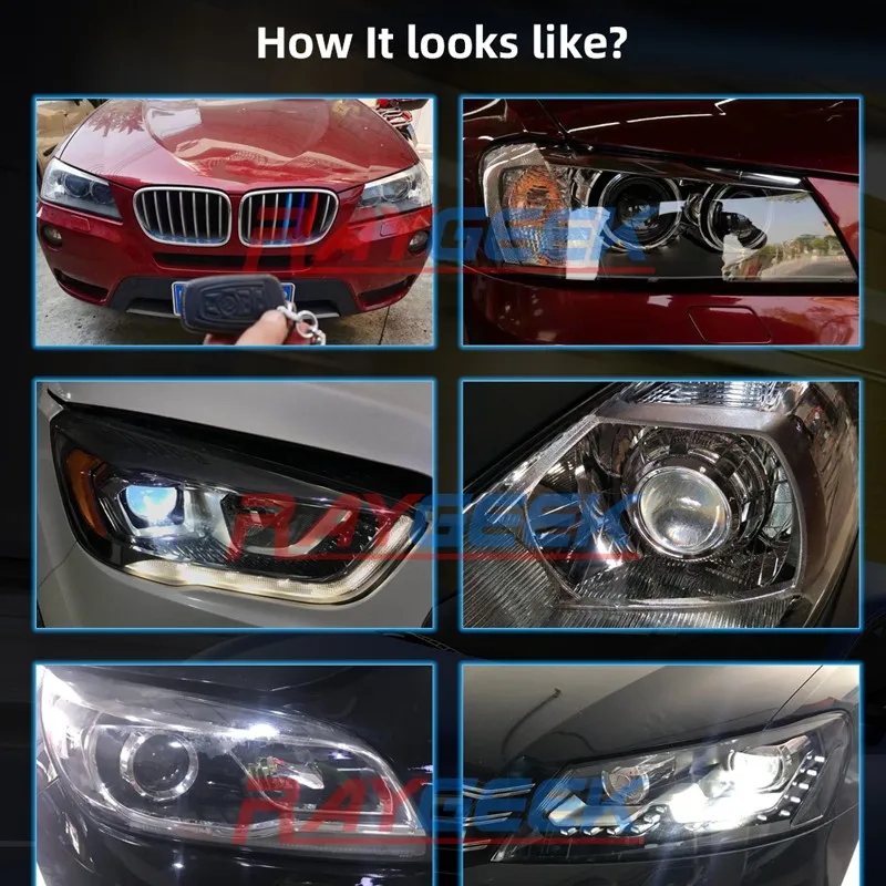 

Sinolyn Bi LED Projector Laser Lights LED Light Lens 75W 12190lm 3 Inch Automotive Lenses Headlight Tuning W/Hella 3R G5 Bracket