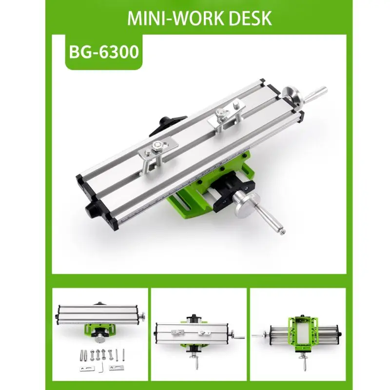 

J2FB Mini Precision Milling Machine Multifunctional Worktable Adjustment Positioning Cross Bench Drill Vise Fixture Table Tool