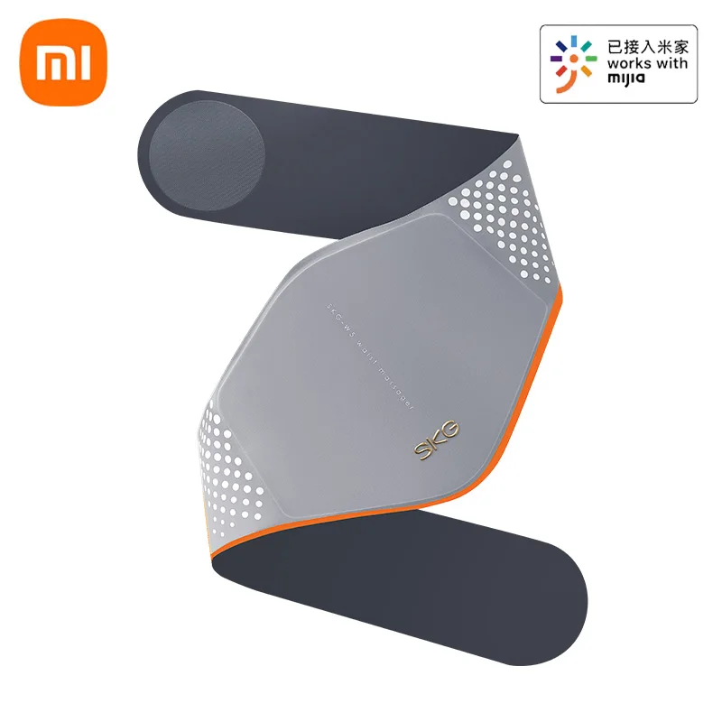 

New Xiaomi SKG Massage Belt W5 EMS+TENS Pulse 6 Zone Hot Compress Massage Type-C Charging Mijia APP Smart Control Waist Massager