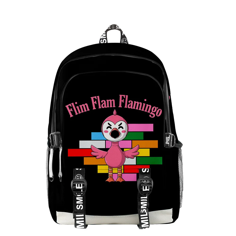 

2021 Flim Flam Flamingo Merch 3D Print Men Women Backpack Oxford School Bag Hip hop Style Teenager Child Bag Travel Backpack