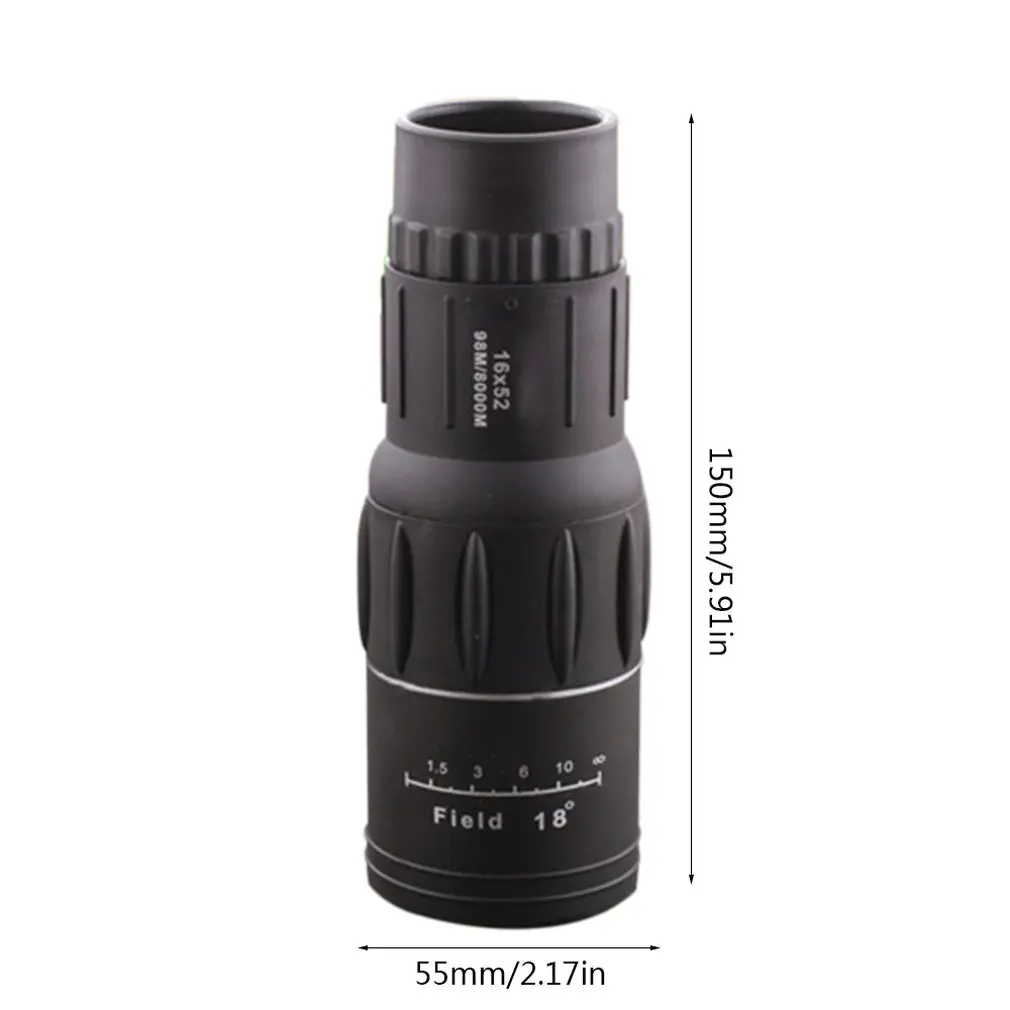

16X52 green two-tone ultra-clear film high-powered night monoculars telescope
