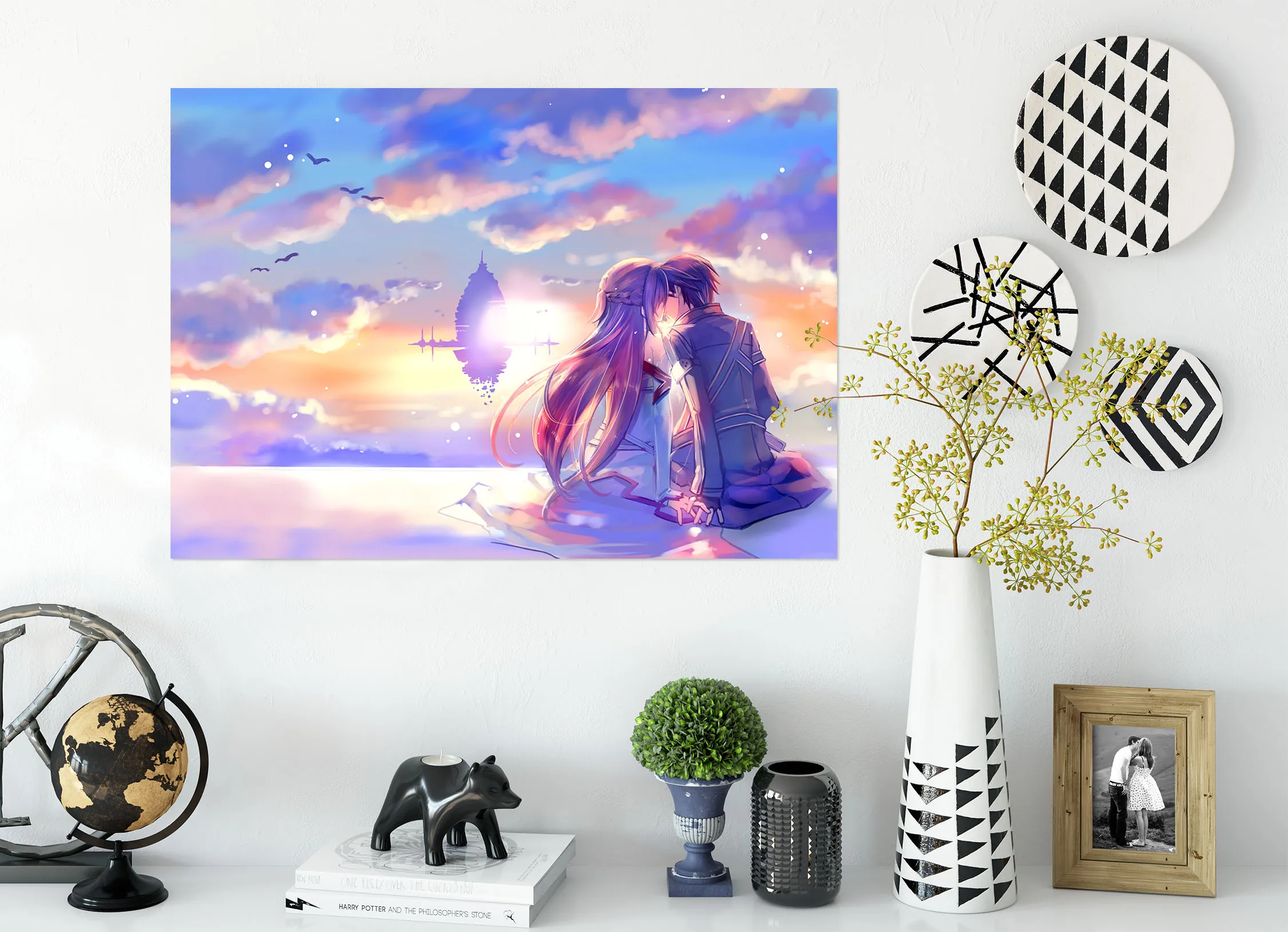 [Самоклеющиеся] 3D меч искусство онлайн 574 Япония Аниме настенные наклейки AJ обои