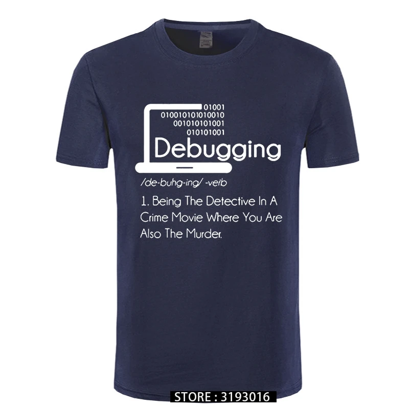 

Debugging Definition T-Shirt Programmers Coding Gift Cotton T Shirts Men's Short Sleeve Tees Round Collar Vintage Big Size