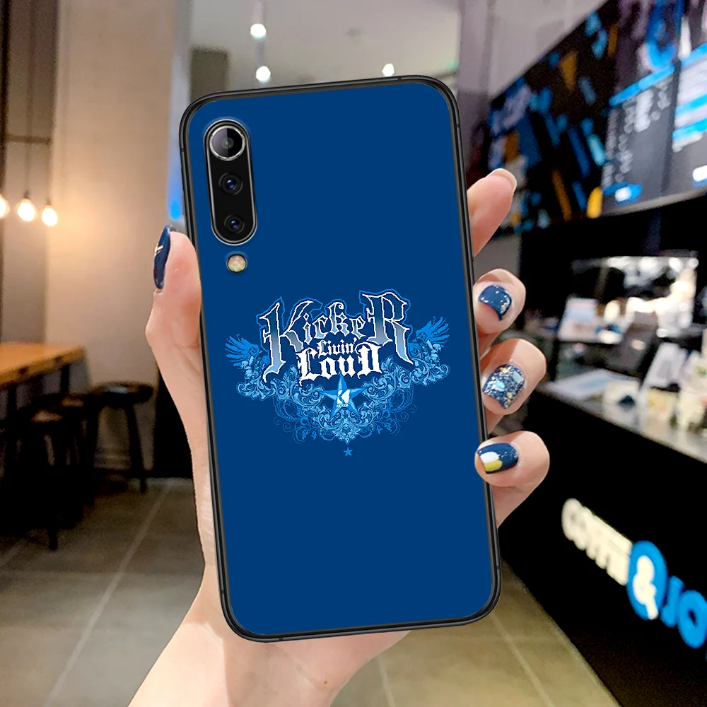 

Luxury KICKER Brand Phone Case For Xiaomi Mi Note 10 A3 9 MAX 3 A2 8 9 Lite Pro Ultra black Coque Silicone Hoesjes Fashion