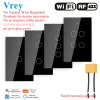 us tuya smart touch switch100v 240v wall switches suppor remote control single firewire lightes switches with alexa google home