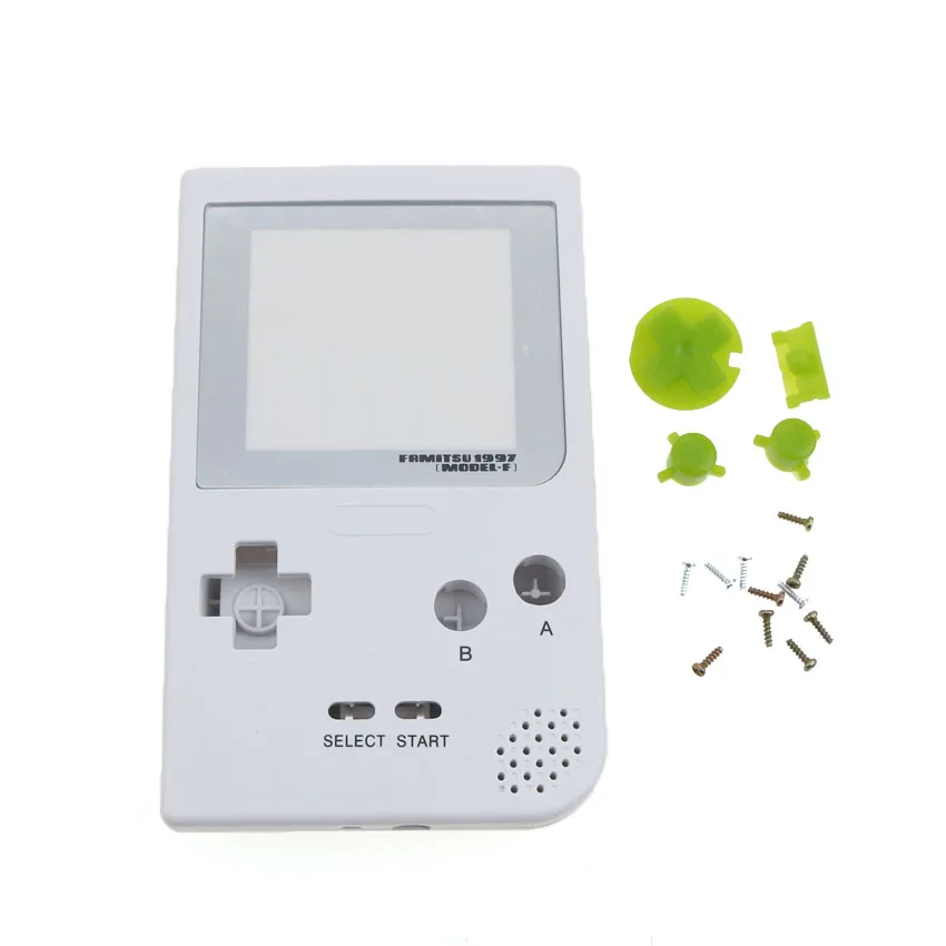 Cltgxdd полный Чехол Крышка для корпуса оболочка для Gameboy Карманная игровая консоль для GBP игровой машины корпус с кнопками комплект - Цвет: F White