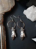 new design victorian style hand earrings witchy alternative gothic minimalism witch gothic