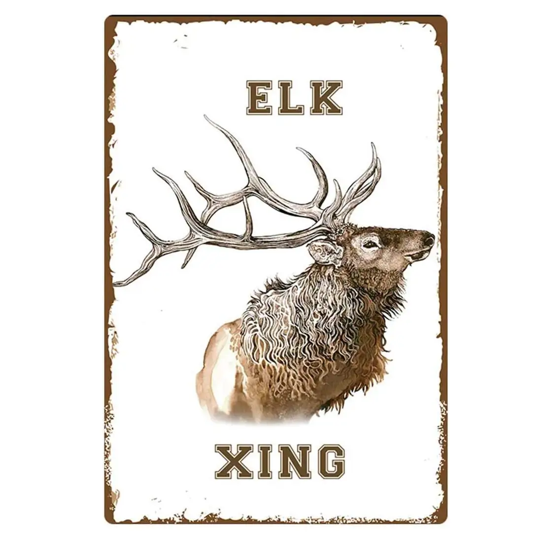 Retro Collection Elk Poster Metal Tin Sign Signage Decoration Home Living Room Bedroom Tavern Hotel Restaurant Club | Дом и сад