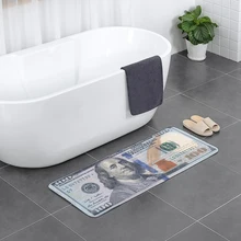 New Style Dollar Banknotes Carpet Bathroom Bedroom Non-Slip Absorbent Floor Mat Flannel Shower Rug Living Room Entrance Doormat New Style Dollar Banknotes Carpet Bathroom Bedroom Non-Slip Absorbent Floor Mat Flannel Shower Rug Living Room Entrance Doormat