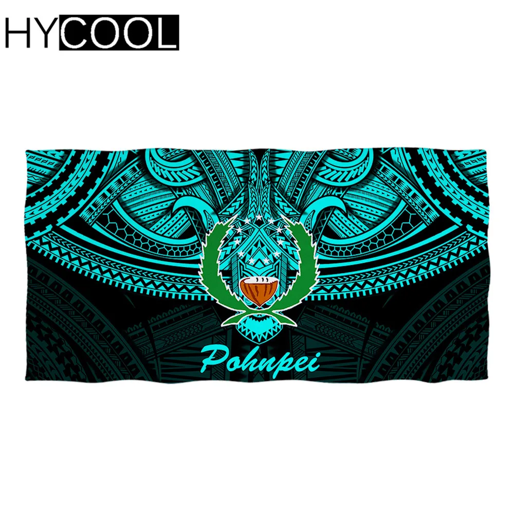 

New Arrival Microfiber Sports Towel Pohnpei Samoan Polynesian Tribal Print Unisex Absorbent Comfort Yoga Riding Summer Towel