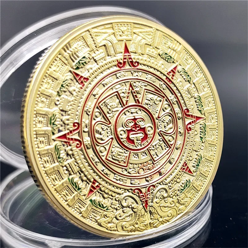 4 шт. Майя цвета: золотистый серебристый Юбилейные монеты Мексика ПРОРОЧЕСТВО