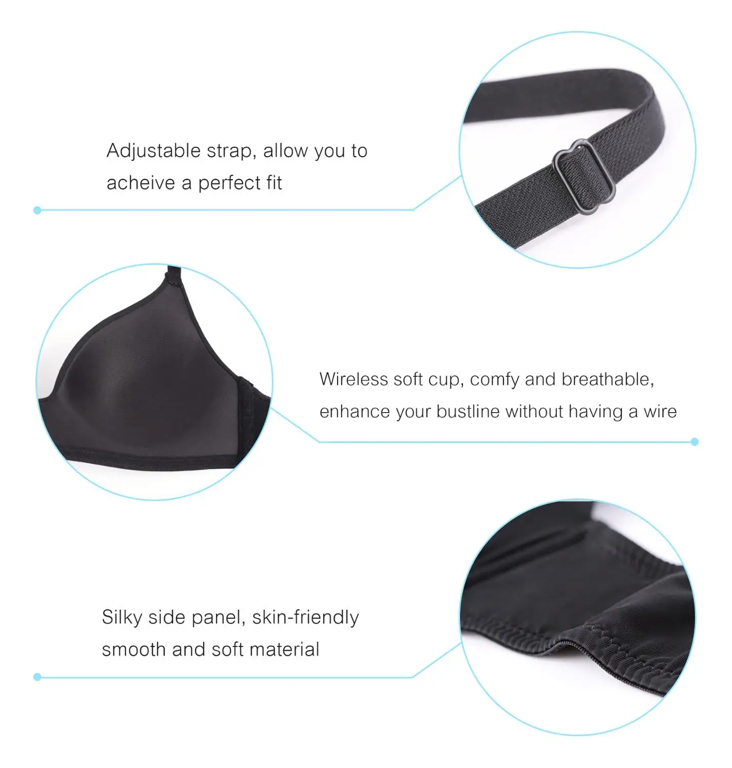 Женское нижнее белье бюстгальтеры с подкладкой без косточек большие размеры