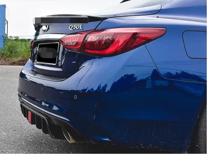 Задний спойлер для Q50 2018 ABS диффузор заднего бампера Infiniti Q50L комплект корпуса