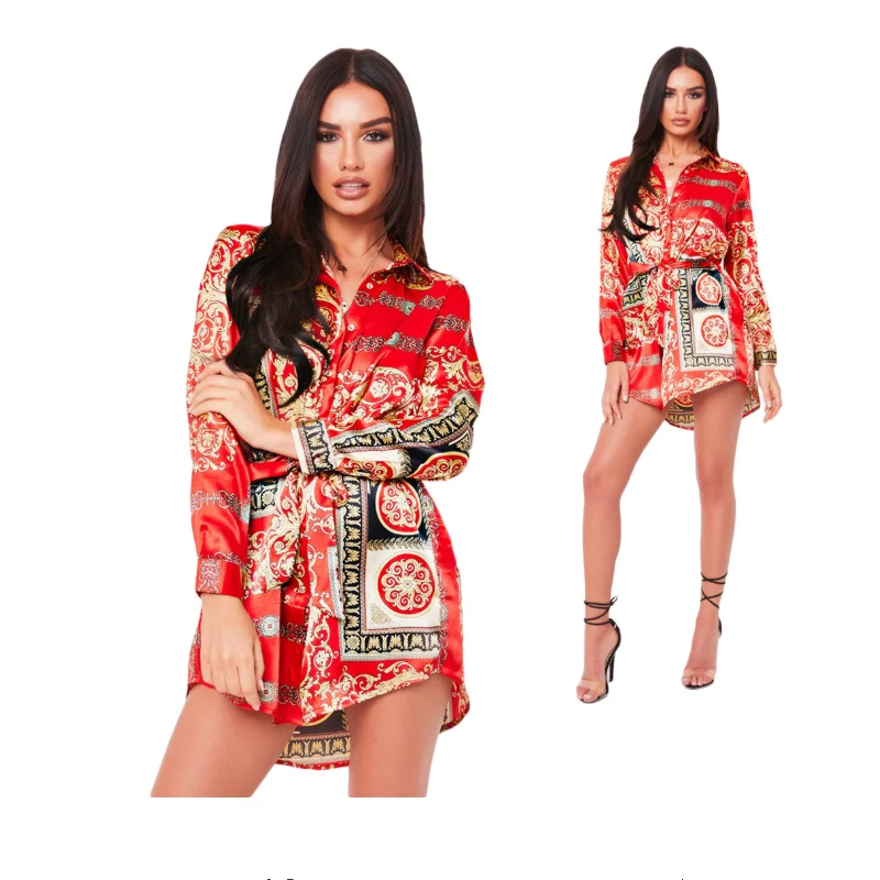 Dashiki/африканская одежда Осенне-зимнее облегающее мини-платье Свободное