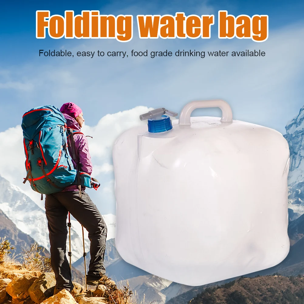 

20L Water Tank Portable Water Bags 20L Foldable Water Carrier Storage Bag Bucket Outdoor Hiking Fishing Camping Cooking Drinking